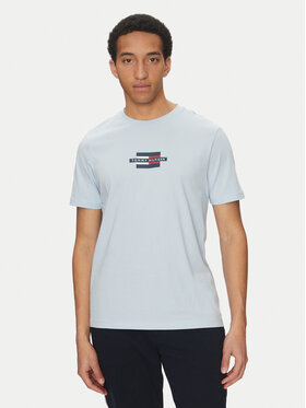 Tommy Hilfiger Tommy Hilfiger Camiseta Flag Box MW0MW38636 Celeste Regular Fit