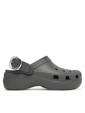 Crocs Klapki Crocs Classic Platform Buckle Clog 213230 Szary