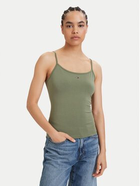Tommy Jeans Tommy Jeans Top Essential DW0DW20675 Verde Slim Fit