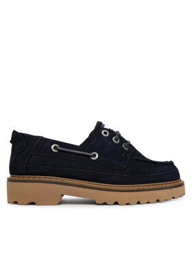 Tommy Jeans Halbschuhe Tommy Jeans Tjw Archive '01 Low Boat Shoe EN0EN03157 Dunkelblau