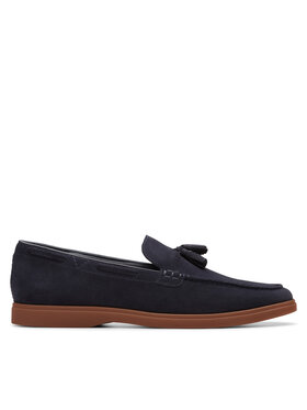Clarks Mokasíny Clarks Torford Tassel 26180334 Tmavomodrá