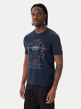 Aeronautica Militare Aeronautica Militare Camiseta 261TS2536UJ00641 Azul marino Regular Fit