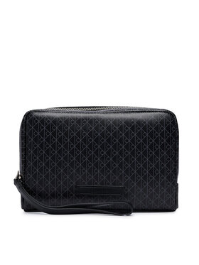 Calvin Klein Kozmetická taštička Calvin Klein Emblem Aop Coated Pouch W/ Handl LV04D1240G Čierna