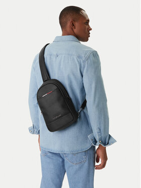 Tommy Hilfiger Раница Tommy Hilfiger Th Central Sling Bag AM0AM13575 Черен
