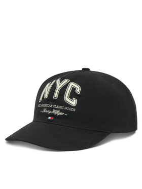 Tommy Hilfiger Czapka z daszkiem Tommy Hilfiger Flag Seasonal 5 Panel AM0AM13562 Czarny