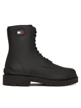 Tommy Jeans Schnürschuhe Tommy Jeans Tjm Lace Up Tumbled High EM0EM01631 Schwarz