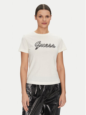 Guess Guess Majica V5GI02 K9RM1 Écru Slim Fit