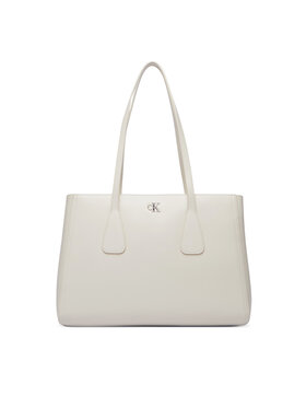 Calvin Klein Torebka Calvin Klein Ck Medium Work Tote LV04F3442G Beżowy jasny