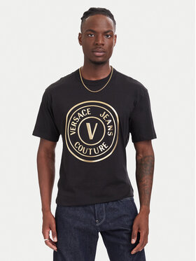 Versace Jeans Couture Versace Jeans Couture Camiseta 80GAHT02 CJ00T Negro Regular Fit
