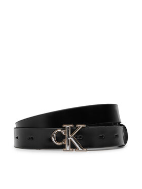 Calvin Klein Pasek Calvin Klein Round Ck 2Color Buckle Smooth 25 LV04F7132G Czarny