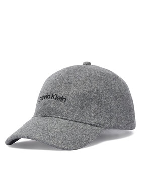 Calvin Klein Kepurė su snapeliu Calvin Klein Embroidered Titlecase Logo Felt LV04D5131G Pilka