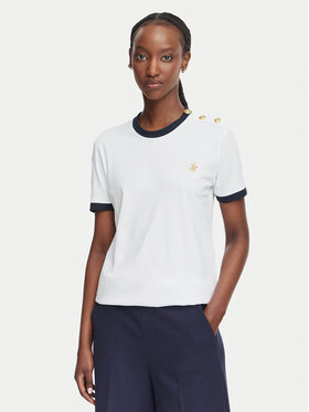 Beverly Hills Polo Club Beverly Hills Polo Club Camiseta P-SS26W-TS0104 Blanco Regular Fit