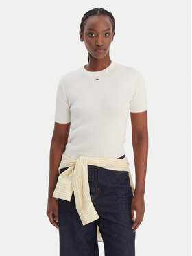 Tommy Jeans Tommy Jeans Majica Essential DW0DW19336 Kremna Regular Fit
