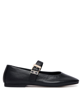 Tommy Hilfiger Balerinos Tommy Hilfiger Buckle Leather Ballerina FW0FW09684 Juoda