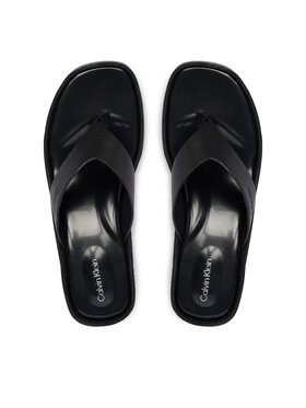 Calvin Klein Žabky Calvin Klein Block Heel Sndl Thong Lth HW0HW02913 Černá