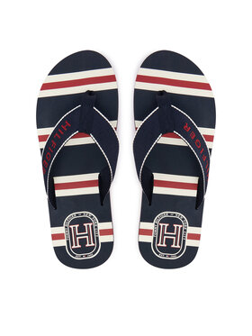 Tommy Hilfiger Zehentrenner Tommy Hilfiger Stripes Beach Sandal FM0FM06003 Dunkelblau