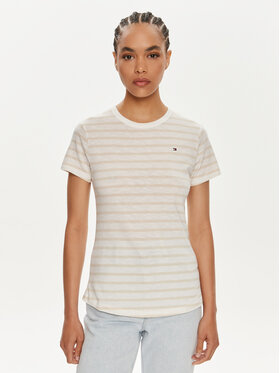 Tommy Hilfiger Tommy Hilfiger T-shirt 1985 WW0WW37857 Beige Slim Fit