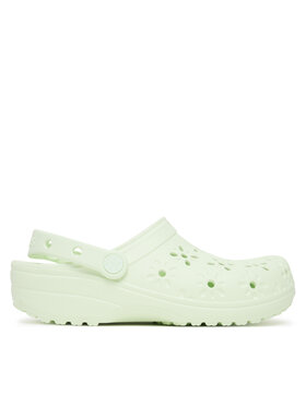 Crocs Šľapky Crocs Classic Floral Cut-Out Clog 210927 Zelená