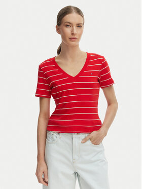 Tommy Hilfiger Tommy Hilfiger Camiseta New Cody WW0WW40584 Rojo Slim Fit