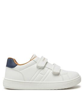 Tommy Hilfiger Sneakersy Tommy Hilfiger Low Cut Velcro Sneaker T1X9-33835-1355 S Biela