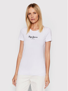Pepe Jeans Pepe Jeans T-shirt New Virgina PL505202 Bianco Slim Fit
