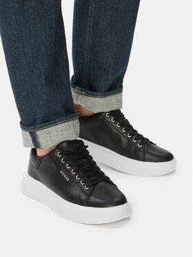 Guess Сникърси Guess FMJAVI LEA12 Черен