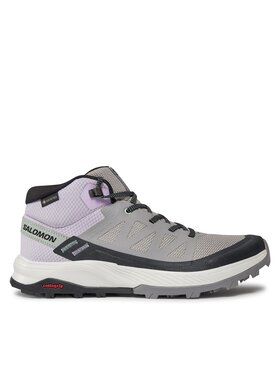 Salomon Trekingová obuv Salomon Outrise Mid GORE-TEX L47160600 Šedá
