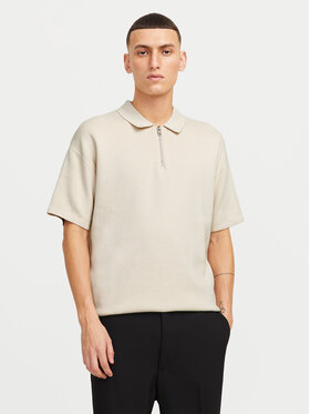 Jack & Jones Jack & Jones Поло Troy 12269617 Бежевий Relaxed Fit