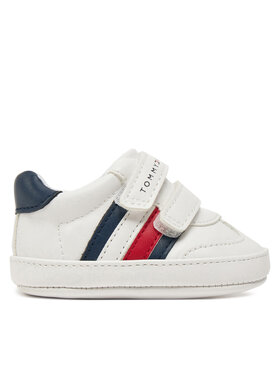 Tommy Hilfiger Αθλητικά Tommy Hilfiger Stripe Low Cut Velcro T0B9-33831-1433 Λευκό