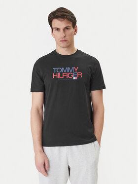 Tommy Hilfiger Tommy Hilfiger Camiseta Brand Love Big Text MW0MW42369 Negro Regular Fit