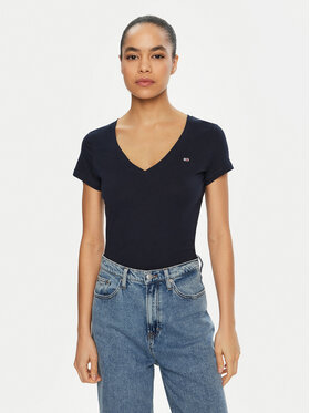 Tommy Jeans Tommy Jeans T-Shirt DW0DW20458 Dunkelblau Slim Fit