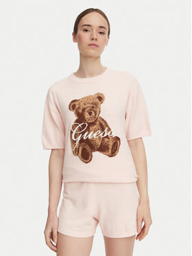 Guess Guess Camiseta O6BR03 Z1145 Rosa claro Regular Fit
