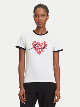 KARL LAGERFELD KARL LAGERFELD Camiseta A3W17015 Écru Regular Fit
