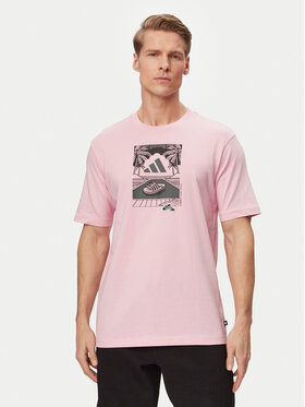 adidas adidas Camiseta Summer Slides Graphic KG5393 Rosa Regular Fit