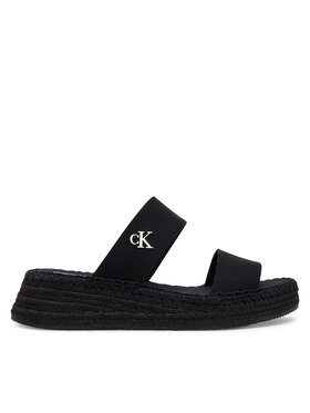 Calvin Klein Jeans Espadrilky Calvin Klein Jeans Sporty Rope Mg Lth Webbing YW0YW01704 Čierna