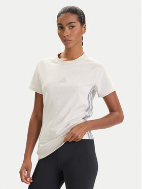 adidas adidas Футболка Holiday 3-Stripes JM1880 Бежевий Slim Fit