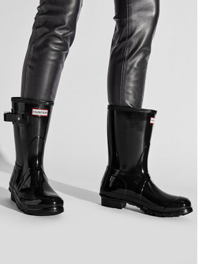 Hunter Гумові чоботи Hunter Original Gloss Short WFS1000RGL Чорний