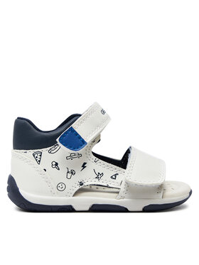 Geox Basutės Geox B Sandal Tapuz Boy B450XB 000BC C0293 Balta