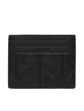 Calvin Klein Θήκη πιστωτικών καρτών Calvin Klein Xl Emblem Aop Emboss Card Case LV04D1174G Μαύρο