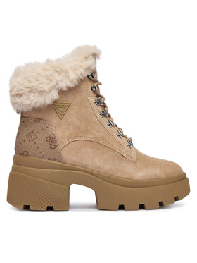 Guess Šnurovacia obuv Guess FLFYRL SUE10 Béžová