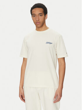 Tommy Hilfiger Tommy Hilfiger T-Shirt Summer Photo MW0MW38643 Μπεζ Regular Fit