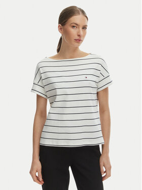 Tommy Hilfiger Tommy Hilfiger Camiseta WW0WW49723 Écru Loose Fit