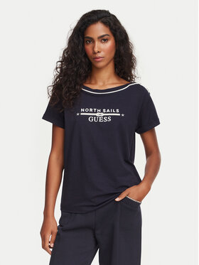 Guess Guess T-shirt W6YI58 K5317 Tamnoplava Regular Fit
