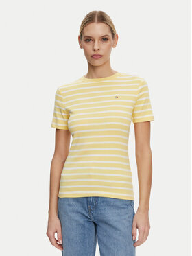 Tommy Hilfiger Tommy Hilfiger Póló New Cody WW0WW40587 Sárga Slim Fit