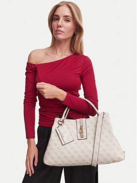 Guess Torebka Guess Yvonne Logo HWSG23 78220 Kremowy