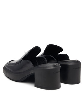 Calvin Klein Iešļūcenes Calvin Klein Block Heel Mule Lth Hdw HW0HW03175 Melns