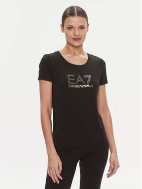 EA7 Emporio Armani EA7 Emporio Armani Футболка 8NTT67 TJDQZ 1200 Чорний Skinny Fit