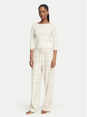 Tommy Hilfiger Tommy Hilfiger Pijama UW0UW06714 Crema Regular Fit