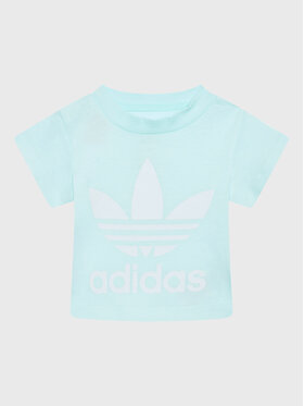 adidas adidas Футболка adicolor Trefoil HS8866 Голубий Regular Fit