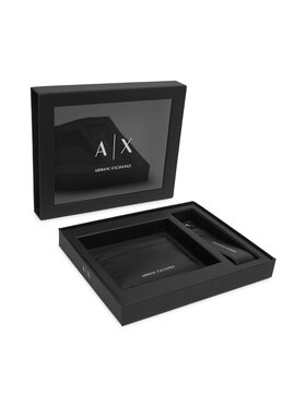 Armani Exchange Комплект калъф за карти и ключодържател Armani Exchange XM002217 AF22541 UC001 Черен